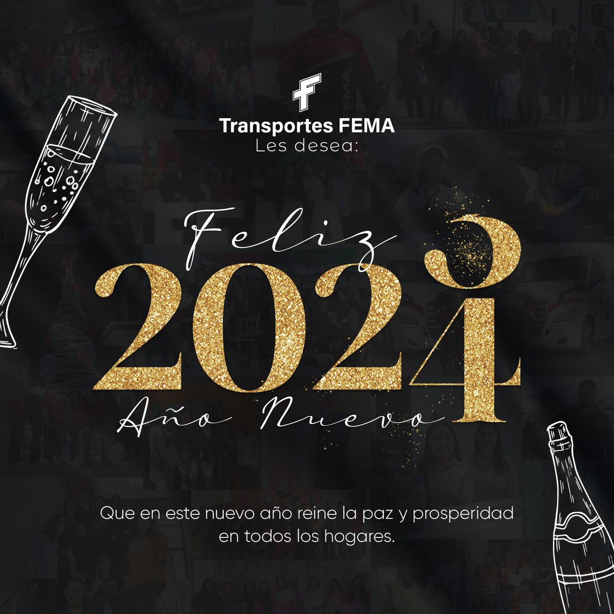 FemaTransportes's tweet photo. ✨🍾¡Feliz 2024!✨🍾
Deseamos que sea un año lleno de bendiciones, éxito y grandes resultados. Con cariño la gran Familia FEMA. https://t.co/x7Edp4A2iF