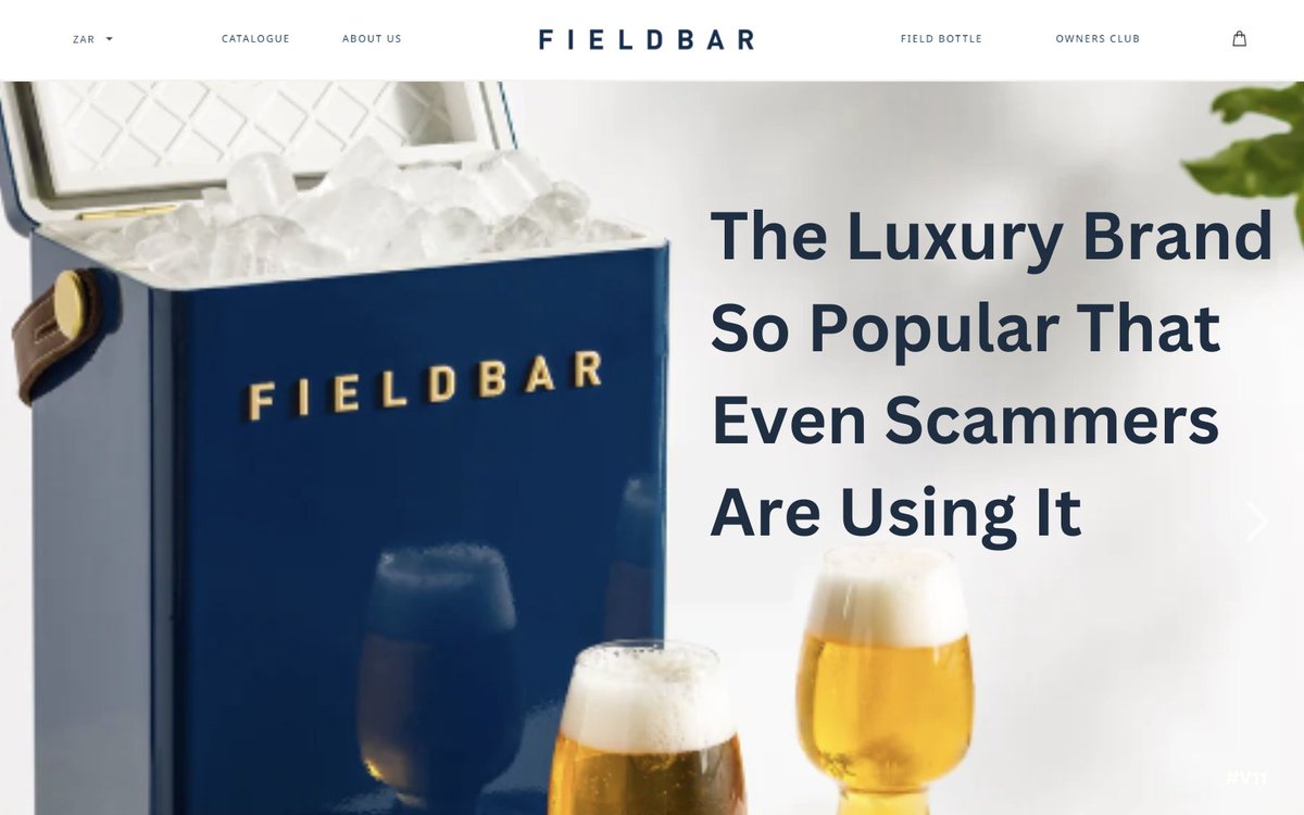 tmukogo's tweet photo. 1/20 The Rise of Scammers Prove Fieldbar is An African Luxury Brand Everyone Should Be Following

Fieldbar's R2,200 ($120) cooler box is sold out and scammers are trying to exploit its popularity.

Here's why Fieldbar is inspiring and what the scammers are up to.

🧵THREAD🧵 https://t.co/llz47U4psS