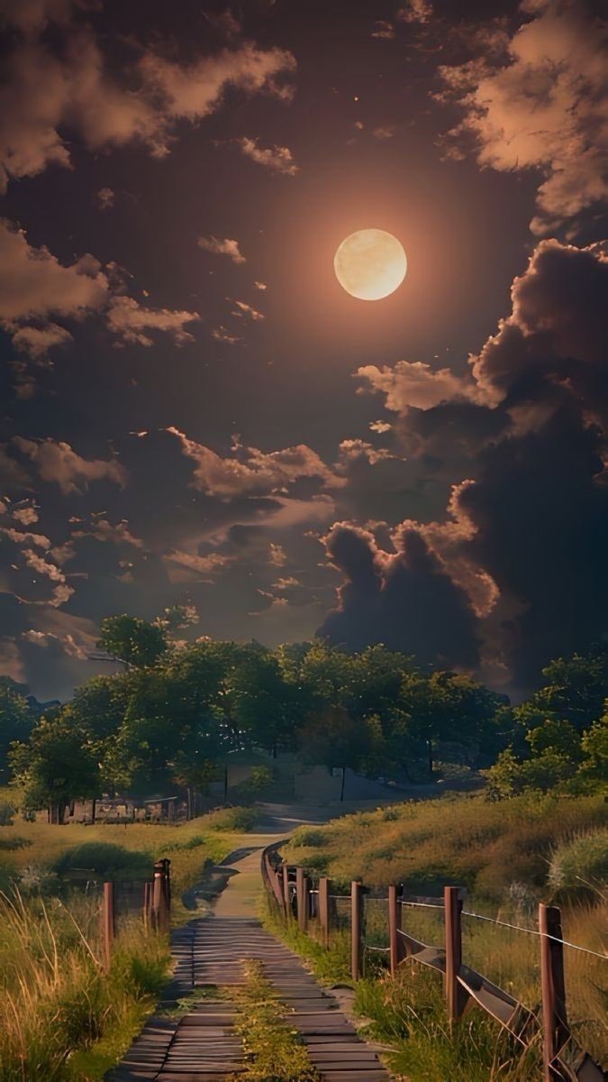 M1ONLOVER's tweet photo. Full Moon and nature. https://t.co/jg2yvu9QzN