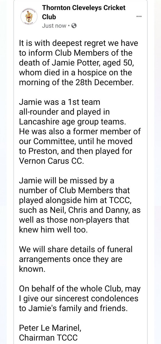 Thornton Cleveleys Cricket Club tweet media