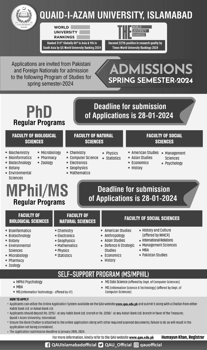 Admission open <a href="/QAU/">Qau</a>