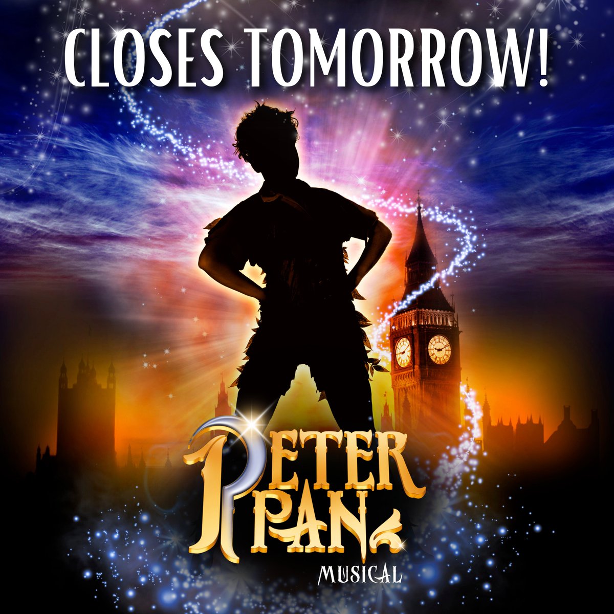 Tomorrow is your last chance to catch 𝐏𝐞𝐭𝐞𝐫 𝐏𝐚𝐧 𝐓𝐡𝐞 𝐌𝐮𝐬𝐢𝐜𝐚𝐥 in action on #NewYearsEve! Join Peter and friends on their last journey to Neverland and back! 🎉🎄✨

You can book tickets via oldreptheatre.co.uk/Peter-Pan 🎟️