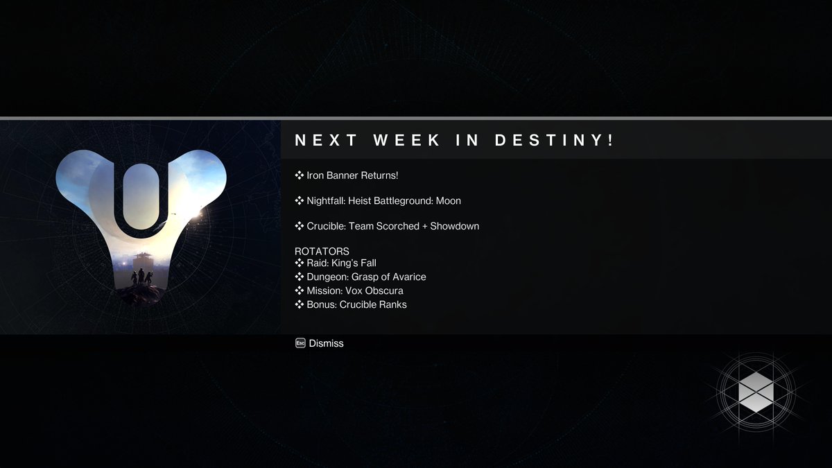 DestinyNextWeek's tweet photo. Dec 29, 2023 #Destiny2 #NextWeekInDestiny https://t.co/jsqmI2yfaJ