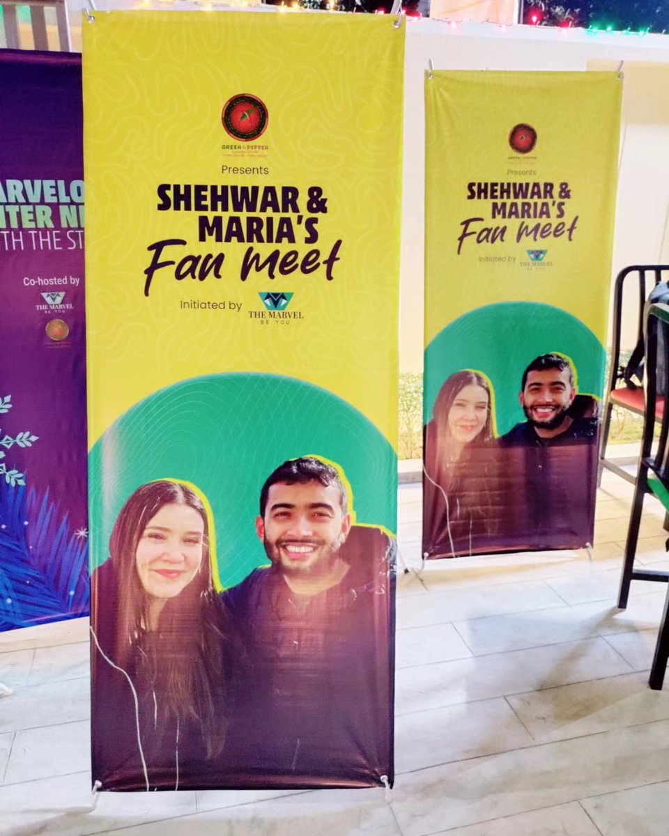 abdullahjisaan's tweet photo. Just wrapped up the 'Marvelous Winter Nights with Stars' and 'Shehwar &amp; Maria's Fan Meet'.
Closing the year with a flourish!

#abdullahjisaan #absaji #eventbranding #eventdesign #brandingdesign https://t.co/aIh1Kbh2RR