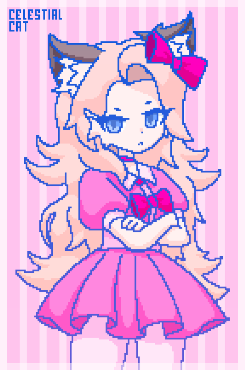 More pixel artttt, i find this very fun #furryart #animegirl #pixelart