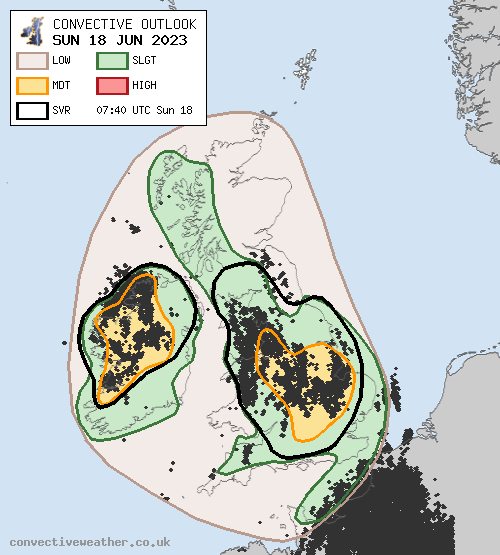 In the run-up to the New Year we're taking a look back at the Top 5 most thundery days during 2023... #2: Sunday 18th June (31%) facebook.com/ConvectiveWeat…