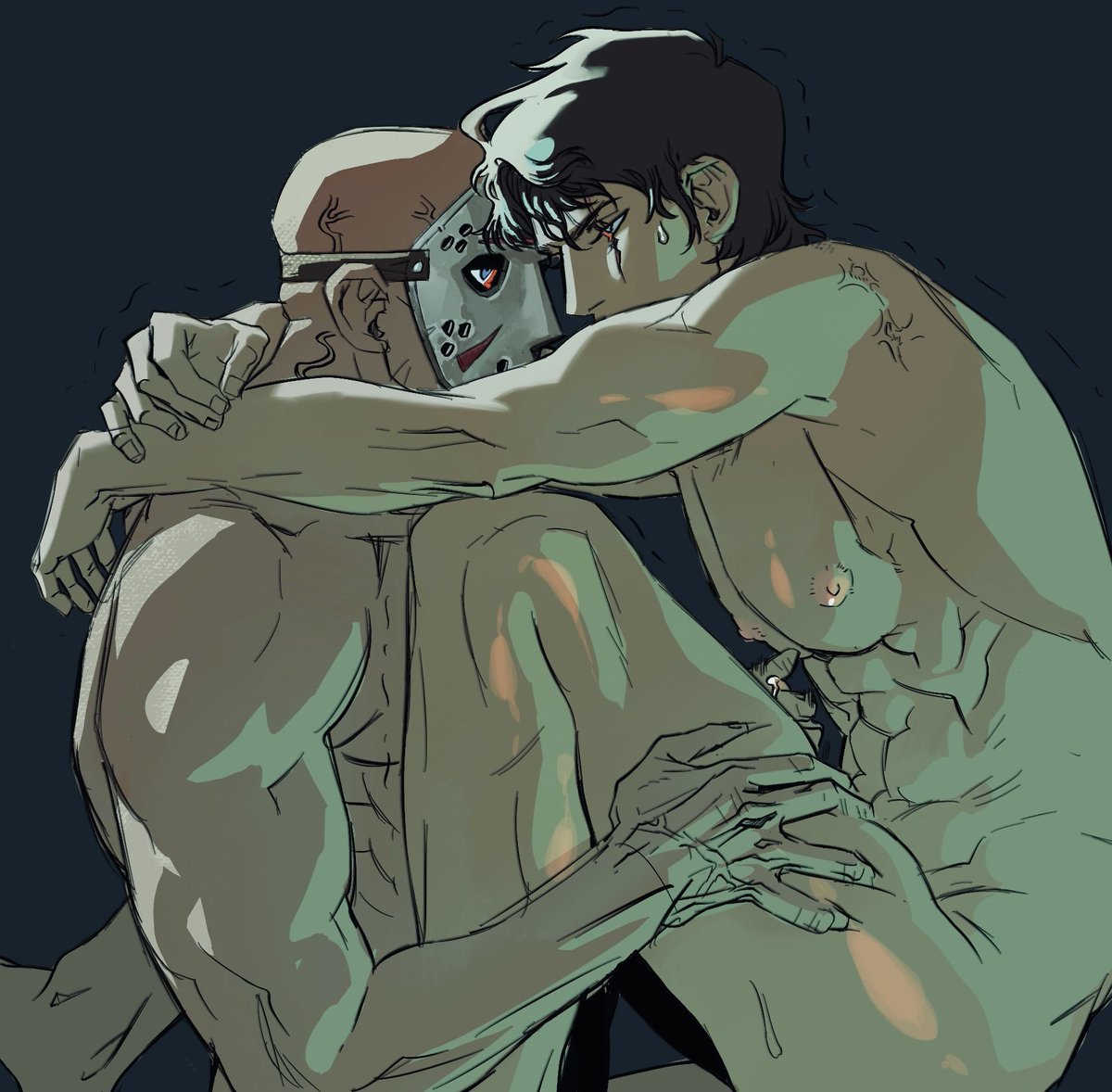 d_yuuo's tweet photo. 一点手淫 #michaelmyers #jasonvoorhees  #jashael https://t.co/1xdcWbOY9t