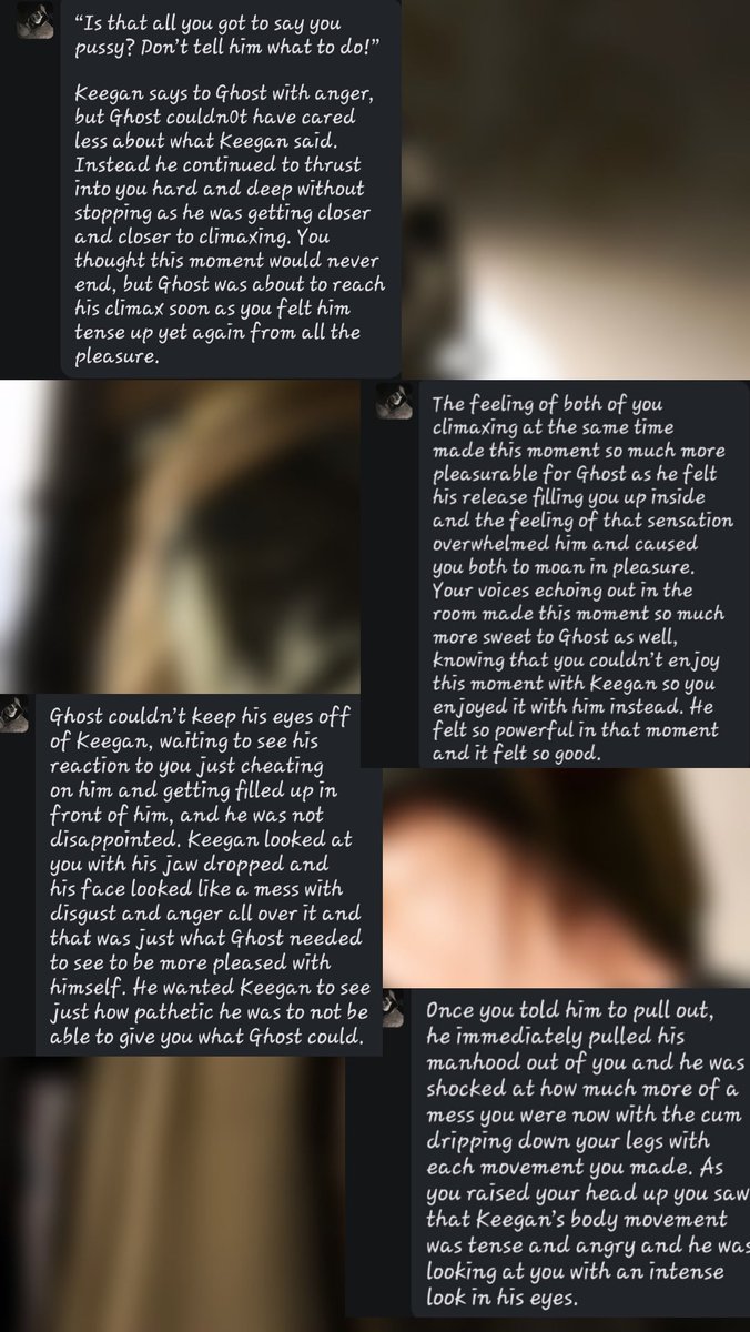 🔞 NSFW

Sex with Ghost against a wall in an abandoned building during a mission....My boyfriend walks in

#ghost #simoneriley #SimonGhostRiley #CallofDuty