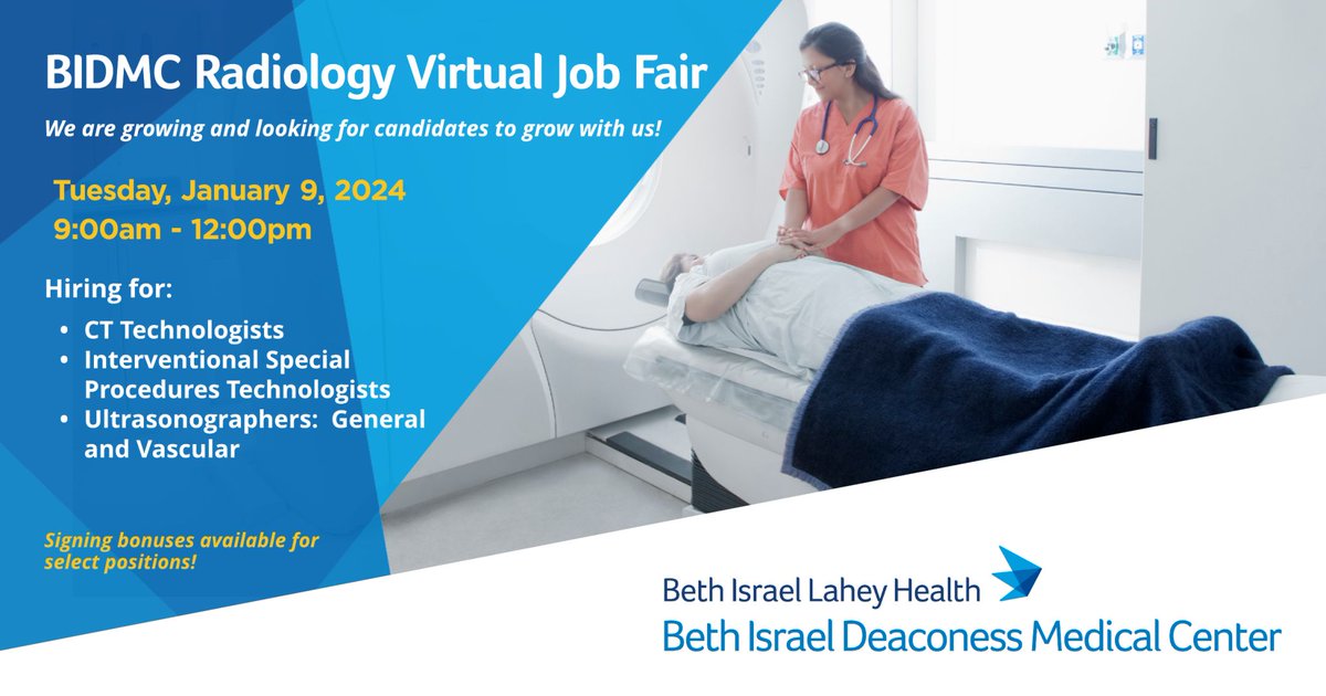 We're #hiring Radiology Technologists! Join us at our Virtual Job Fair on Tuesday, January 9, 2024, from 9 AM - 12 PM. #radtechs #radtechlife #radiology Register here: intsignup.indeed.com/interview/45b7…