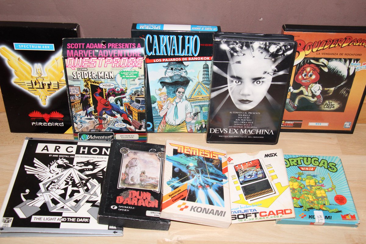 play_retro's tweet photo. Añadidos más de 30 juegos para los diferentes ordenadores de los 80, formato cassette, diskette y cartucho. Podéis verlos en este enlace:

https://t.co/oBCAtcnmv1

#80s #90s #amstrad #AmstradCPC #commodore #commodore64 #MSX #spectrum  #retro  #retrogames  #Ebay #todocoleccion https://t.co/NOxo89Lura