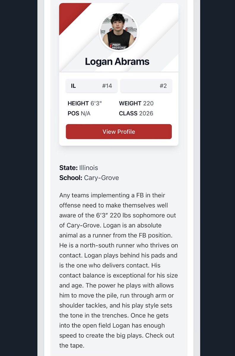 Logan Abrams (@loganabrams26) on Twitter photo Thank you <a href="/PrepRedzoneIL/">Prep Redzone Illinois</a> for the write up. I appreciate it. Looking forward to my off-season football training and throwing season. <a href="/EDGYTIM/">Timothy “EDGYTIM” OHalloran</a> <a href="/CGTrojanFB/">Trojan Football</a> <a href="/coach_freeman94/">Josh Freeman</a> <a href="/hddngemscouting/">Jordan Amaskane, MBA</a> Thank you <a href="/PrepRedzoneIL/">Prep Redzone Illinois</a> for the write up. I appreciate it. Looking forward to my off-season football training and throwing season. <a href="/EDGYTIM/">Timothy “EDGYTIM” OHalloran</a> <a href="/CGTrojanFB/">Trojan Football</a> <a href="/coach_freeman94/">Josh Freeman</a> <a href="/hddngemscouting/">Jordan Amaskane, MBA</a>