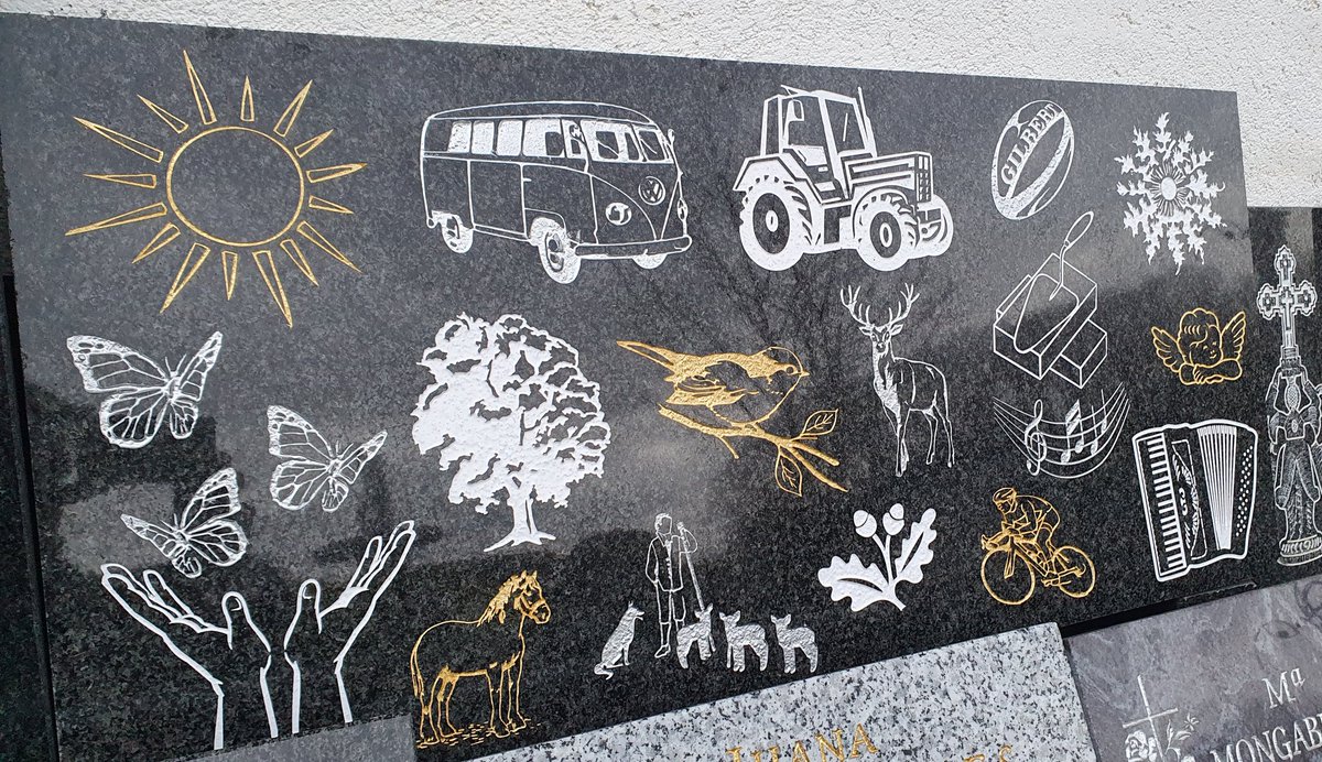 MarmolesSoule's tweet photo. 🎨 Granitozko piezetan marrazkien grabazioa eta zizelkatzea.
#granitoa
#lapidak
#grabazioa
#zizelkatzea
---
🎨 Grabación y talla de dibujos en piezas de granito.
#granito
#lapidas
#grabación
#talla https://t.co/FJCvimziVy