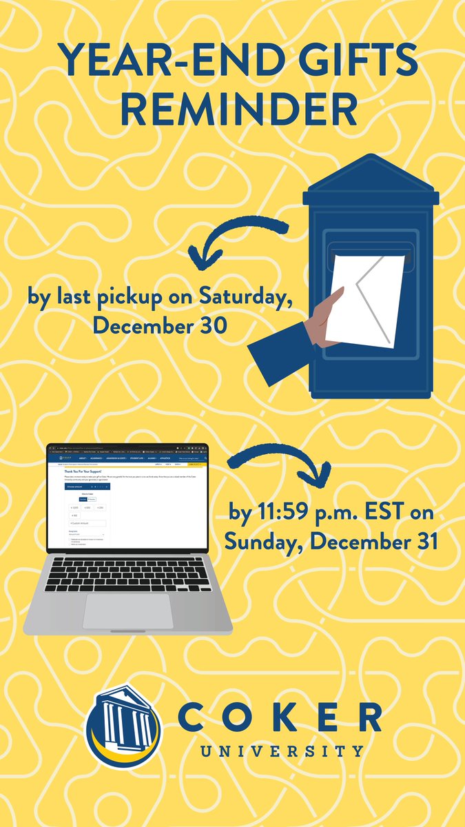 Reminder for Year-End Gifts! We are so thankful for our community and how you support us. Click the link below to make a donation. 

loom.ly/Fo84tcs 

#cokeruniversity #cokercobras