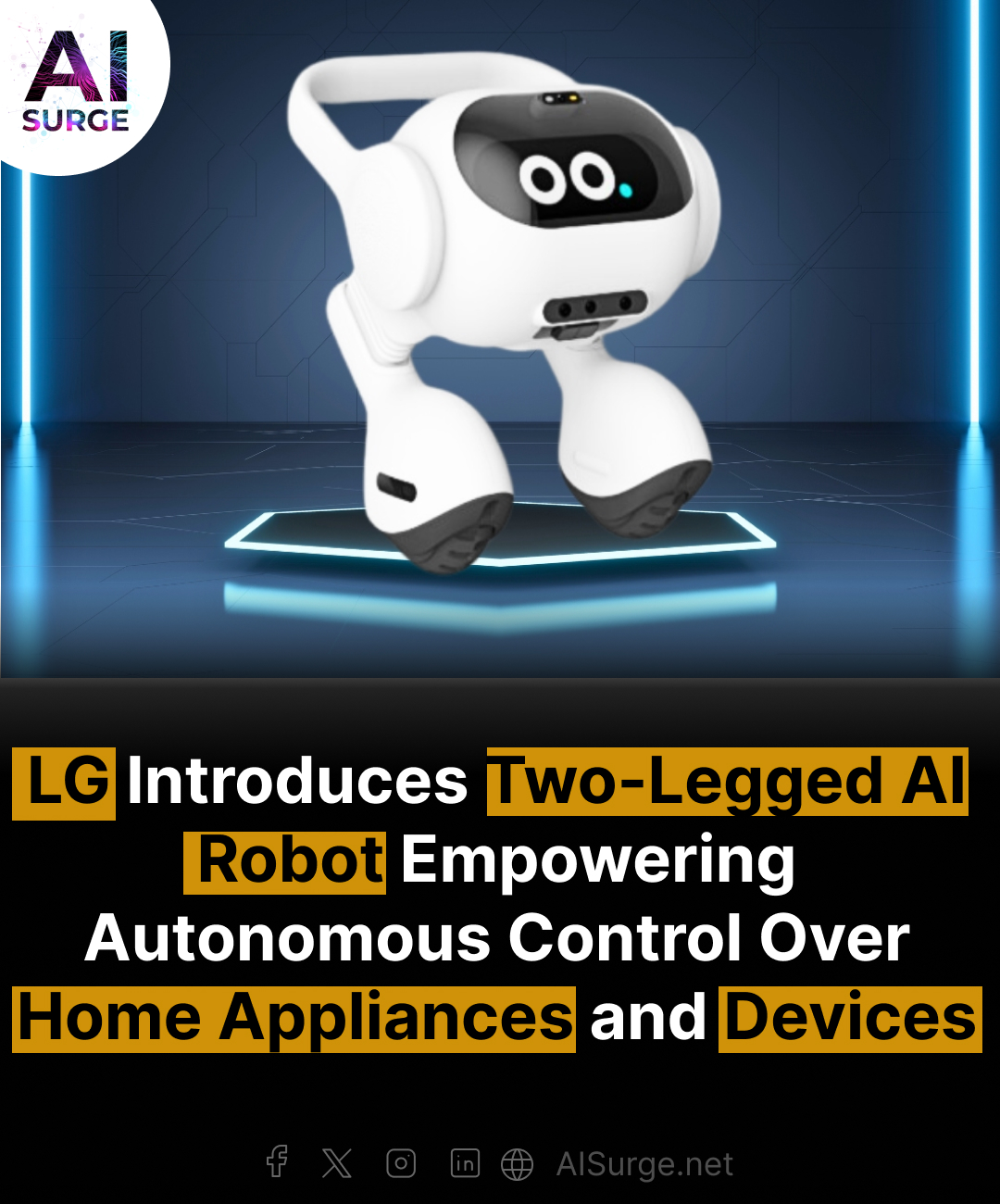 LG unveils two-legged AI robot that controls home appliances and