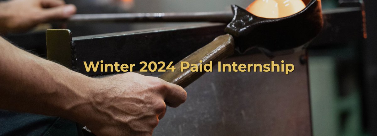 ArtsEdNewark's tweet photo. Sponsored in collaboration with Crafting the Future, GlassRoots, and UrbanGlass, the 2024 Glass Art Internship is a 12 - 15 week paid internship designed to increase the participation of those self-identified as BIPOC in the field of glass art. Info: https://t.co/VuV8YRO9dX https://t.co/EbttvvRYiT