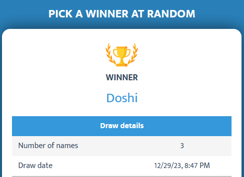 Voojah's tweet photo. Danke an alle, die beim kleinen, aber feinen Giveaway mitgemacht haben~ qwq
@Doshi_btw Congrats Doshi von Bolog an der Naise.
Einlösen nicht vergessen, sonst gibt es die Ohrläppchen Strafe. 🦊 https://t.co/gQl4mhOmG5