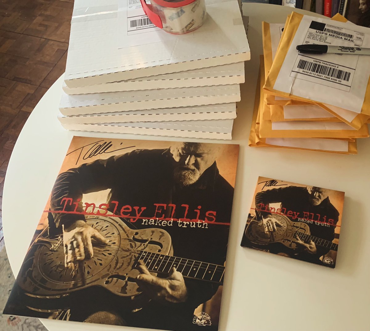 Autographed and packaged “Naked Truth” albums for mail orders. Order CD’s and Gold Metallic LP’s at tinsleyellis.com Shipping starts soon!