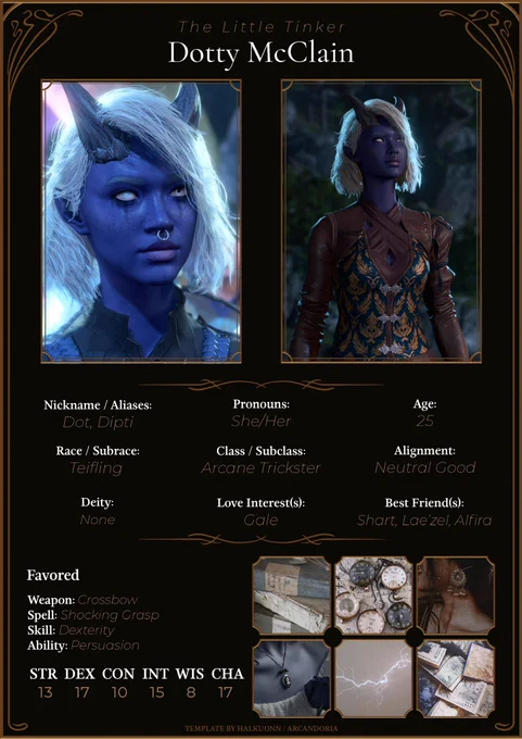 I love filling out these character templates especially for my darling Dot 💙 