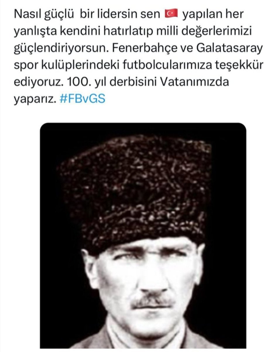 Açtığın yolda yürüyoruz. #FBvGS #atatürk