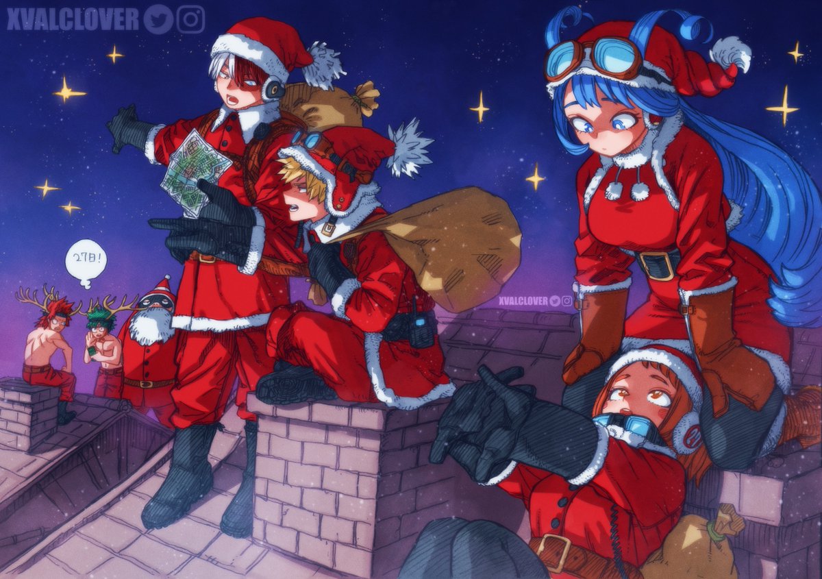 notvalclover's tweet photo. Santa’s Hero Squad!🎄
#MyHeroAcademia #Mha #Bnha https://t.co/6Cyn1w5TmJ