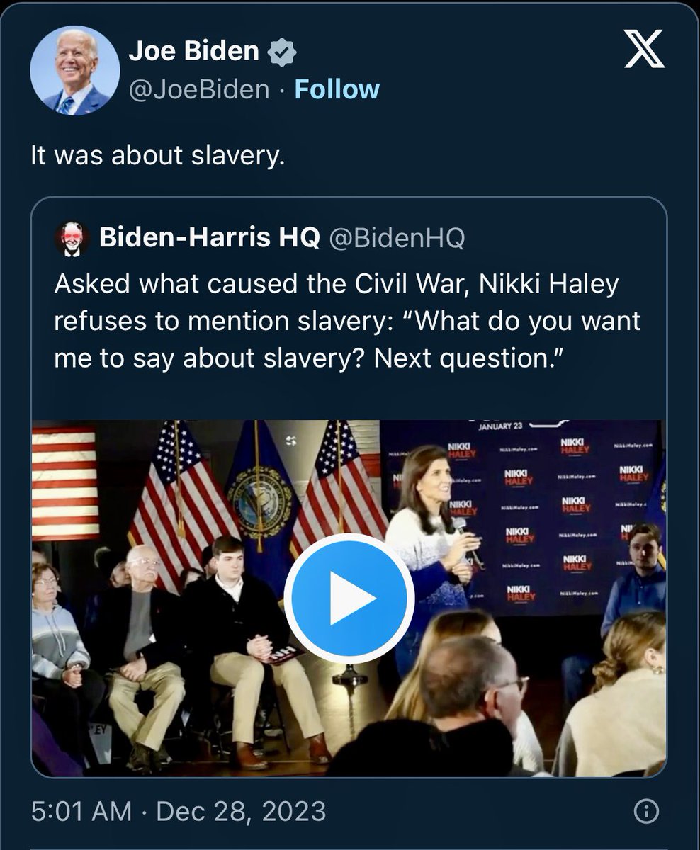 L’ #esclavage s’invite dans la course à la présidentielle U.S.  
Invitée à s'exprimer sur l'esclavage lors d'un échange avec des électeurs le 27 décembre, Nikki Haley a préféré se concentrer sur les excès du gouvernement et sur les libertés individuelles