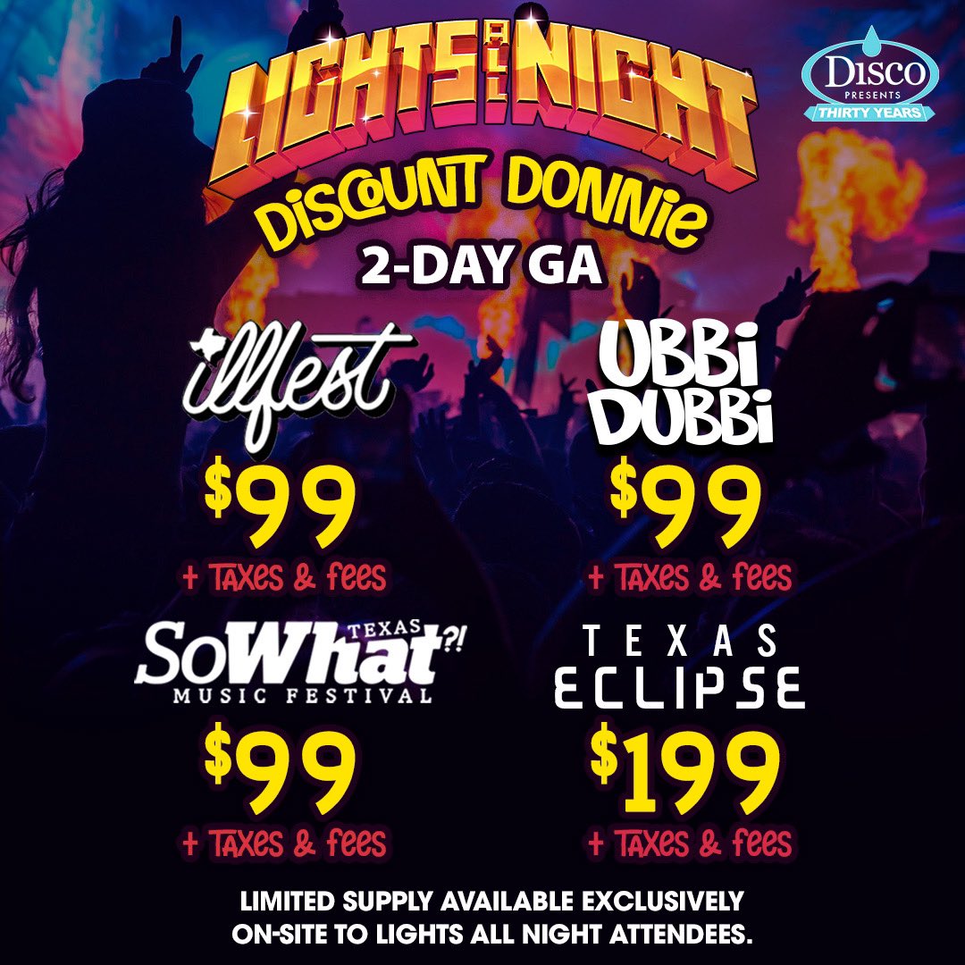 Doors will open tomorrow at 6pm. Arrive early for first dibs at merch, vendors &amp; exclusive festival deals! We will be offering a limited supply of 2-Day tickets as low as $99 + taxes &amp; fees for select events. Stop by our booth near the stairwell at the back of the Metroplex,