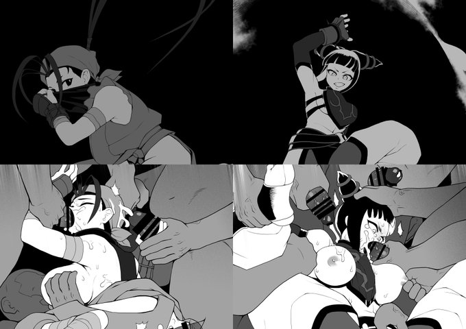 【R-18】【拡散希望!】POWERPLAYのC101冬コミ新刊対戦格ゲーヒロインズ輪姦乱交アラカルト!～EXTRA ROUND～のサンプル画像その5はCyranoさんによるジュリ&いぶきのサイレント輪姦漫画2連発!さらにEXTRA ROUNDとしてジュリといぶきが2人まとめて輪姦される短編漫画も収録です!!#C103 