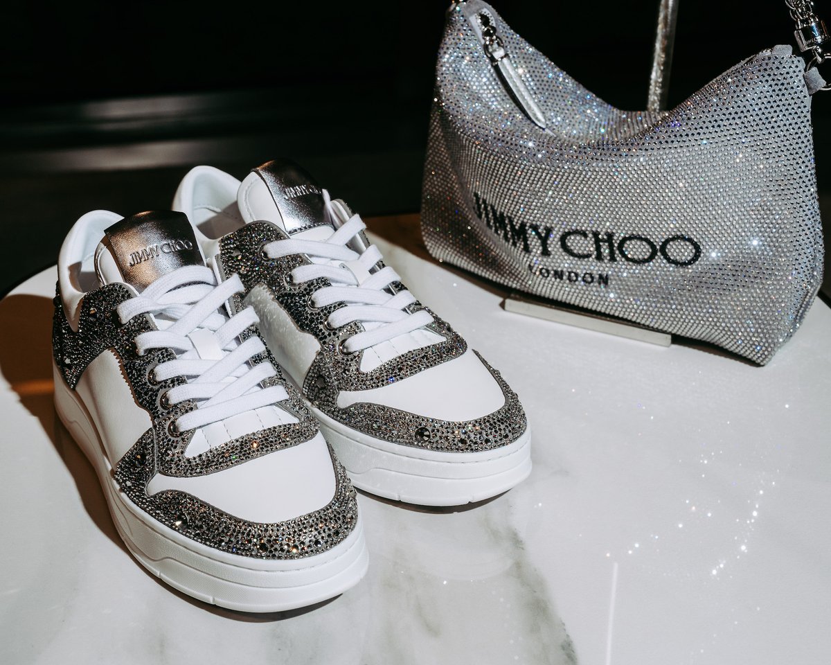 Shine bright like a diamond and ring in the new year in style with @JimmyChoo Florent sneakers, only at the Grand Canal Shoppes boutique. 🪩