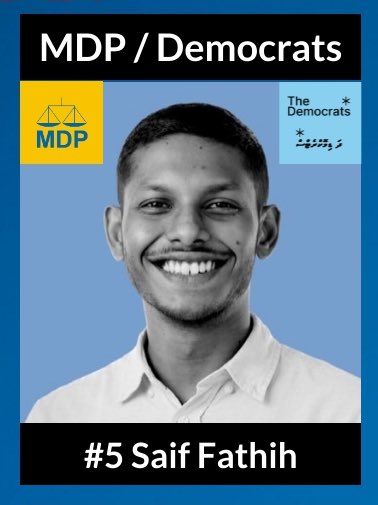 HKurusee's tweet photo. Vote @aekofathih! 

@adamazim will leave MDP in a few months, we all know it.

Both MDP &amp; Democrats know that Saif would never join PPM/PNC. 

MDP &amp; Democrats will need to work together in the next 2 years &amp; it’d be in the best interest of both parties &amp; people to elect Saif. https://t.co/zi4qYYLXI7