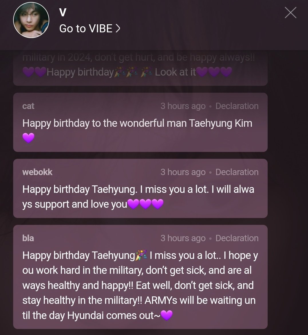 KTH_UK's tweet photo. Naver has opened a space to leave  birthday messages for kim Taehyung  under his profile. This is available only for 30th December. Please send your loving messages for Tae 💜
#HappyVDay
#HappyBirthdayTaehyung
#OurEternalArtistTaehyung
#BaritoneVoiceV
#OurWinterBearV https://t.co/ZChFnCVeVO
