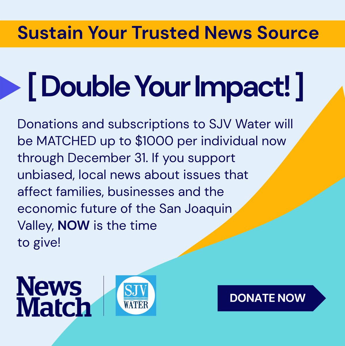 We are in the final few days of our annual fundraiser. Unlike most media platforms, we don’t charge a fee to access our content. We rely on donations and grants to help keep #sjvwater a free site. To donate: sjvwater.org/donate We thank you and wish you a great 2024!