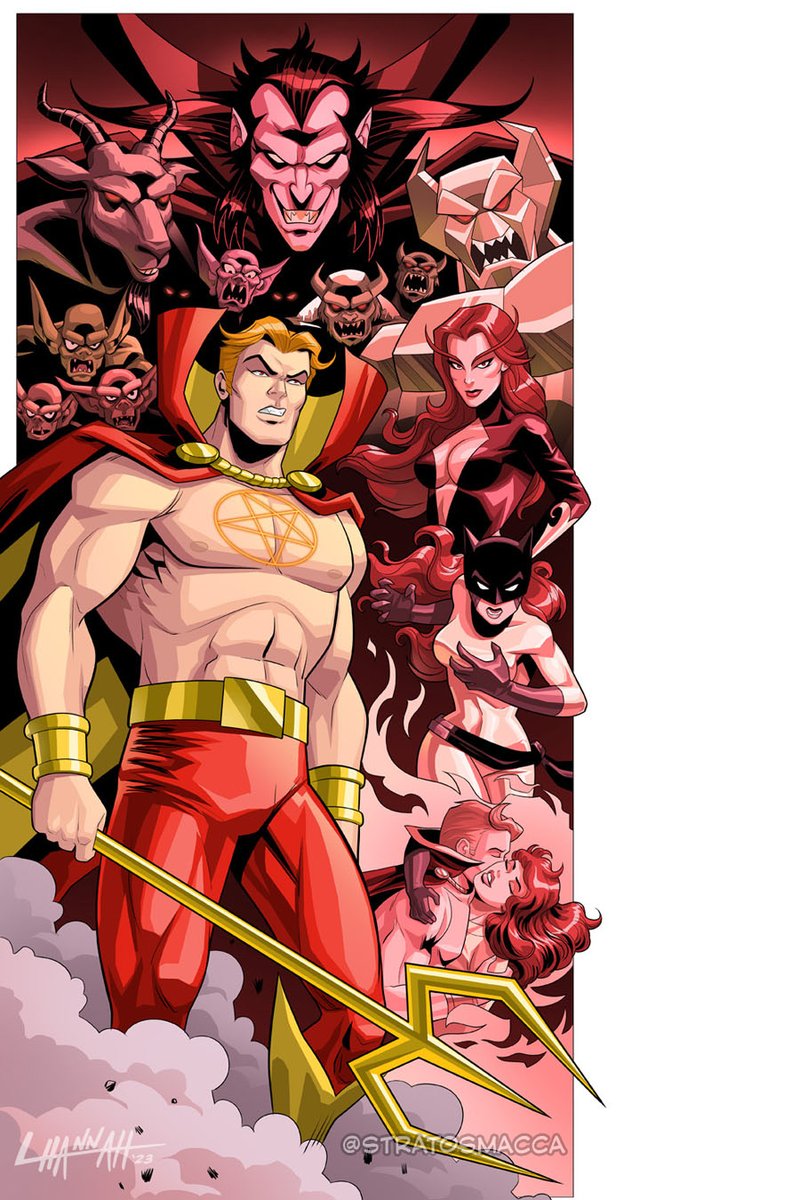 stratosmacca's tweet photo. Son of Satan commission finished up just before the holidays. Had so much fun with this one! 😈 #DaimonHellstrom https://t.co/xoAWTllfGs