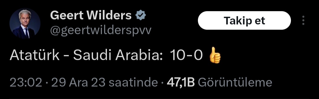 Hollanda seçimlerini kazanan Geert Wilders: