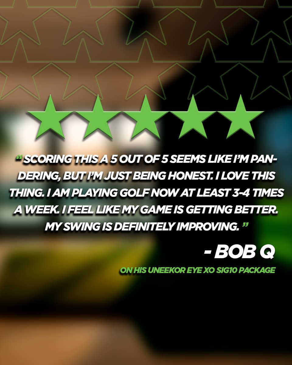indoorgolfshop's tweet image. With winter firmly here to stay for a while, it might just be time to get your indoor golf game going! 👀

Checkout what customer Bob Q had to say on how his Uneekor EYE XO SIG10 Sim has impacted his game. ⛳️

#golfsimulators #golflife #golf #indoorgolf #golfsim