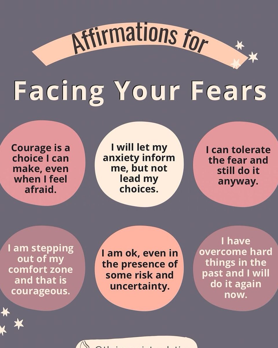 Make these anxiety curing affirmations a part of your daily life! 🙏❤🕊☮ 📷: via @thriveanxietysolutions / IG #cureanxiety #solutions #peaceofmind