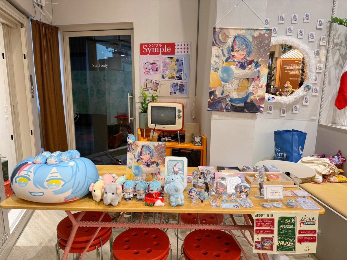 KyomiesTH's tweet photo. ☾ Birthday cafe !
Here we go again! We organize a cafe to celebrate Kyo Kaneko's birthday 💙🤟

You can see more pictures in  hashtag #Kyomories1229

Happy birthday Kyo! 
#KyoBDay2023 https://t.co/M55ZKvLBYx