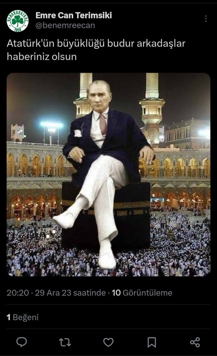 ruhurevanolmus's tweet photo. Kabe bizim korumamıza muhtaç değildir. Ama biz onu korumakla kazanacağımız şerefe muhtacız.  @AliYerlikaya 
Dini değerlerimize hakaret eden şahısları görmezden gelmeyeceğinizi umarak gerekenin yapılmasını talep ediyoruz, tıpkı Atatürk’e hakaret edildiği vakit anında yaka paça göz altına alınanlar gibi. @AliYerlikaya  @EmniyetGM  lütfen bu duruma kör, sağır ve dilsiz olmayın!