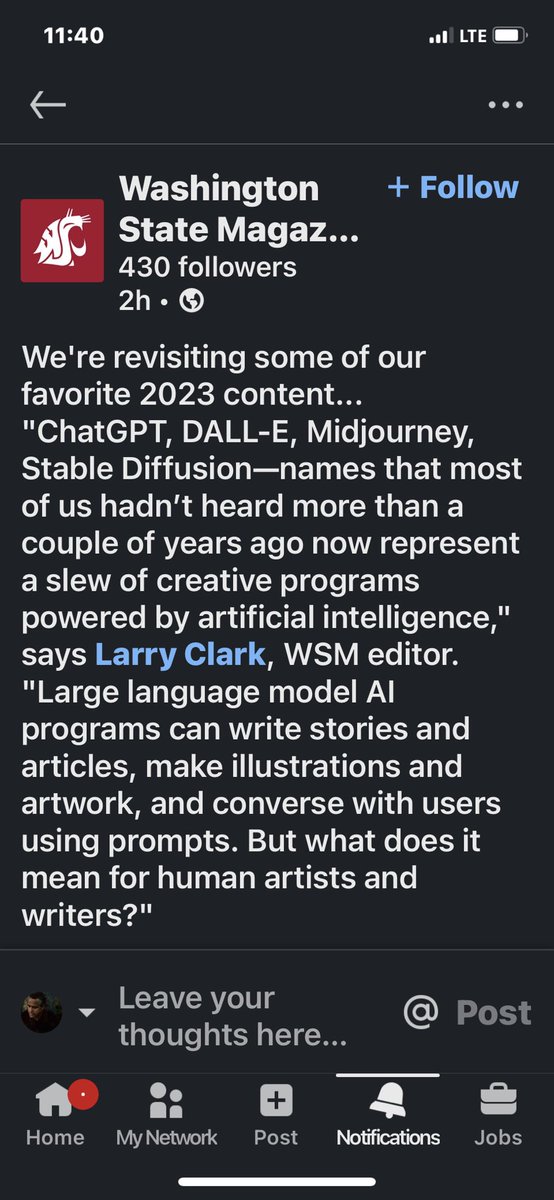 Great interview with Larry Clark on pragmatism, ethics, and AI. 
#artificalintelligence 
#pragmatism

magazine.wsu.edu/web-extra/ethi…