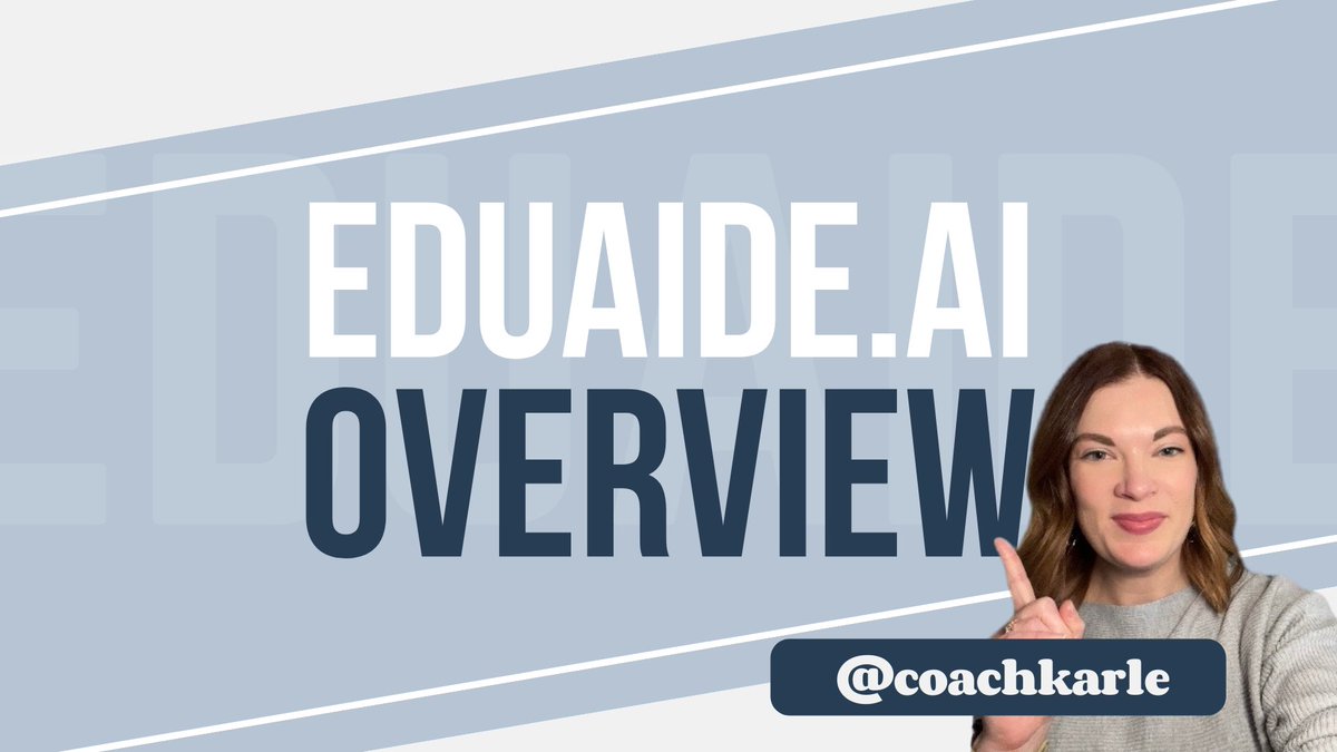Here is a 5-minute overview of how to use Eduaide.Ai, highlighting a few of my favorite tool, tips &amp; tricks. 

youtu.be/5qPTzjkKO-I?si…

My goal was to provide a simple, easy-to-share tutorial for educators who are new to Eduaide.

#ai #aiforteachers #eduaide