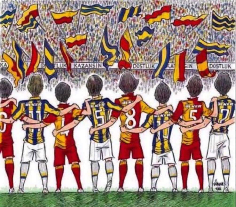 Birbirimizi yeriz ama yedirtmeyiz! 🇹🇷❤️🇹🇷 Atatürk Çocukları Galatasaray ve Fenerbahçe Omuz Omuza Türkiye'ye Geri Dönüyor 🇹🇷

🏆🏆Siz şampiyonsunuz!🏆🏆