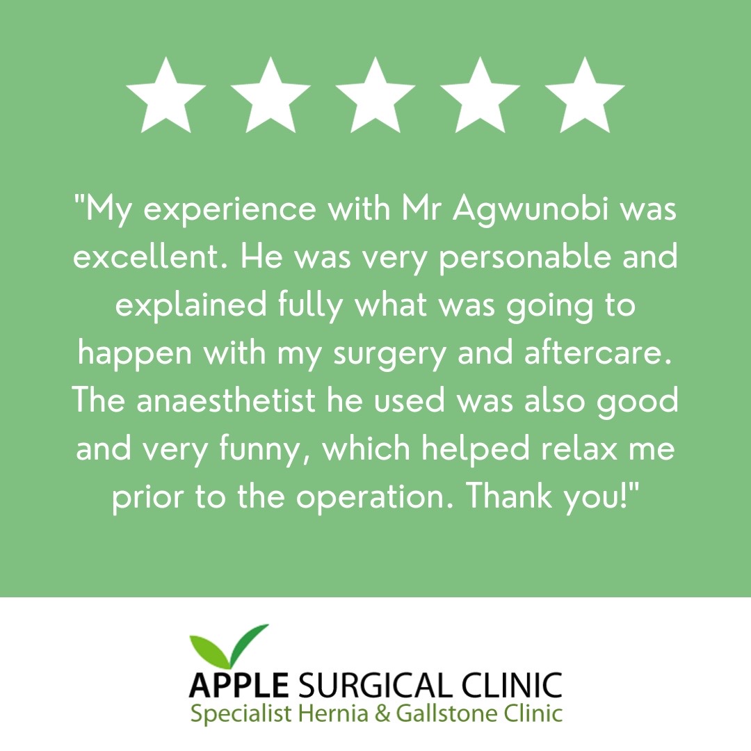 infoapplesurg's tweet photo. This Friday, we’re sharing our last review of the year for Mr Anselm Agwunobi and team.💚

Thanks for choosing us for your care in 2023 - you’re in safe 👐🏽 at Apple Surgical Clinic.

Find out more 👉🏽 https://t.co/a5I94TrRxs

#applesurgicalclinic #feedbackfriday #patientfeedback https://t.co/ZhTUrDNDQE