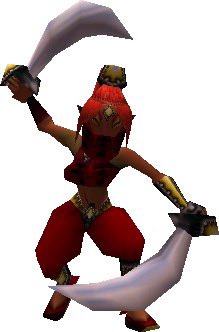 Zonaichampion's tweet photo. I still find it so awesome how one of Riju’s official TotK art has her making the same pose as the Gerudo that will attack you when you try to free the carpenters in OOT. It’s such a cool callback! https://t.co/wikNcCfI87