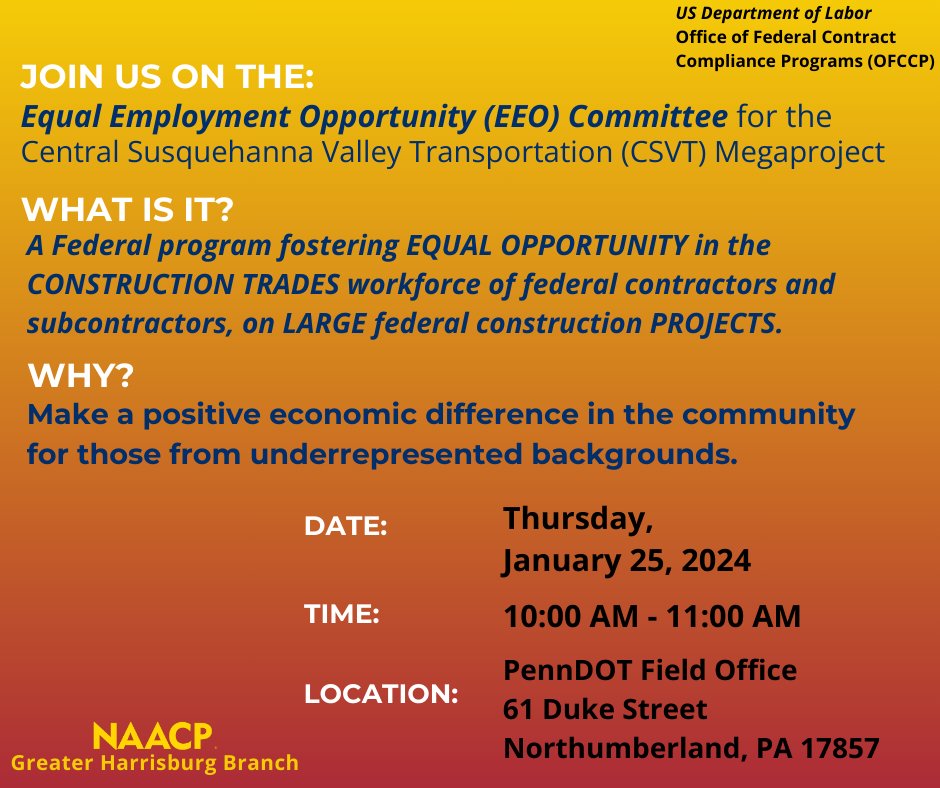 ⚠️ Reply or send a message to SAVE YOUR SPOT 📌 You can also attend virtually 📌 OFCCP is the Office of Federal Contract Compliance Programs 📌Walsh is the prime contractor
#PowerOfCommunity #FederalPrograms #Construction #Labor #EEOC #DepartmentofLabor