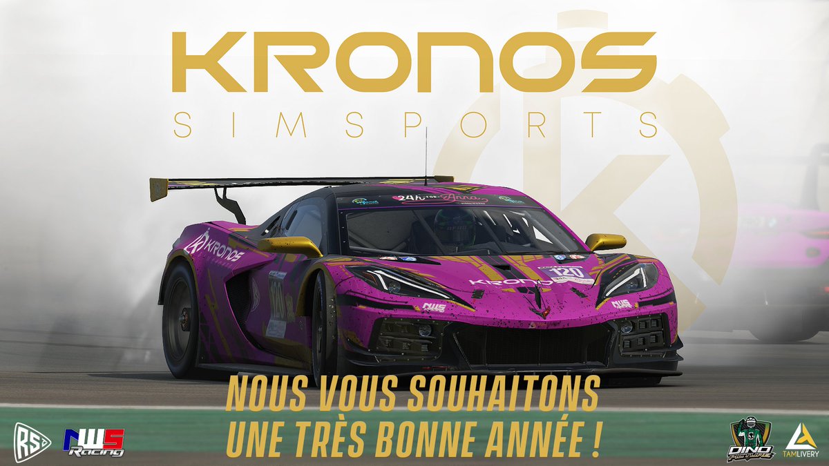 Kronos SimSports (@kronossimsports) on Twitter photo L’équipe de la Kronos SimSports vous souhaite une très belle année 2024 !
En partenariat avec <a href="/TamLivery/">Tam Livery</a> <a href="/RaceStartTV/">RaceStart.tv</a> <a href="/nws_racing/">NWSRacing</a> DinoPicture L’équipe de la Kronos SimSports vous souhaite une très belle année 2024 !
En partenariat avec <a href="/TamLivery/">Tam Livery</a> <a href="/RaceStartTV/">RaceStart.tv</a> <a href="/nws_racing/">NWSRacing</a> DinoPicture