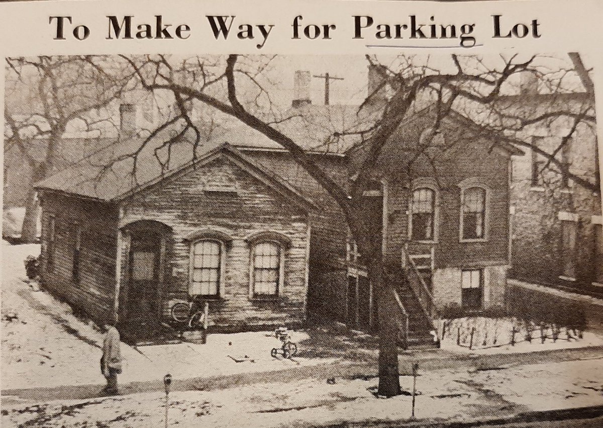 #Evanston: These houses, at 1614 and 1616 Maple Ave., were just 2 of the many properties purchased and torn down by the city to make way for parking lots. The houses, located across the street from the Davis St. station, were razed in 1956. #evanstonillinois #cityparking