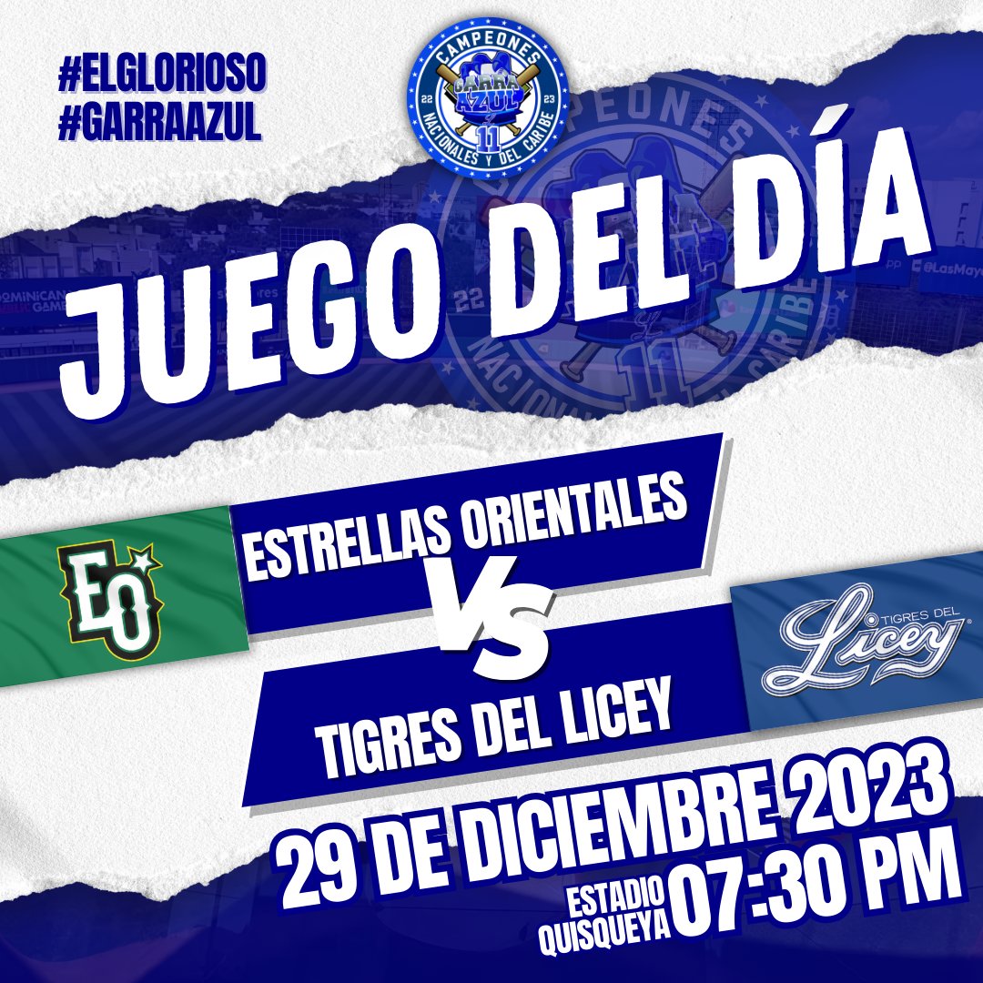 GarraAzulLicey's tweet photo. Esta noche todos los caminos conducen al Estadio Quisqueya, nuestros Campeones Nacionales y del Caribe reciben la visita de las Estrellas Orientales. 😎
#LiceyCampeon #EOvsTL #RR #LIDOM https://t.co/noGuBUvo5A