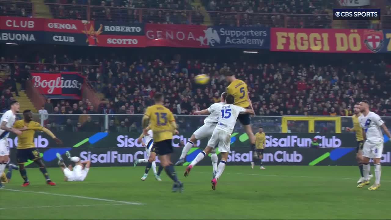 "Their Romanian colossus hammers in the equalizer!"Radu Drăgușin rises up and Genoa are back in this one!