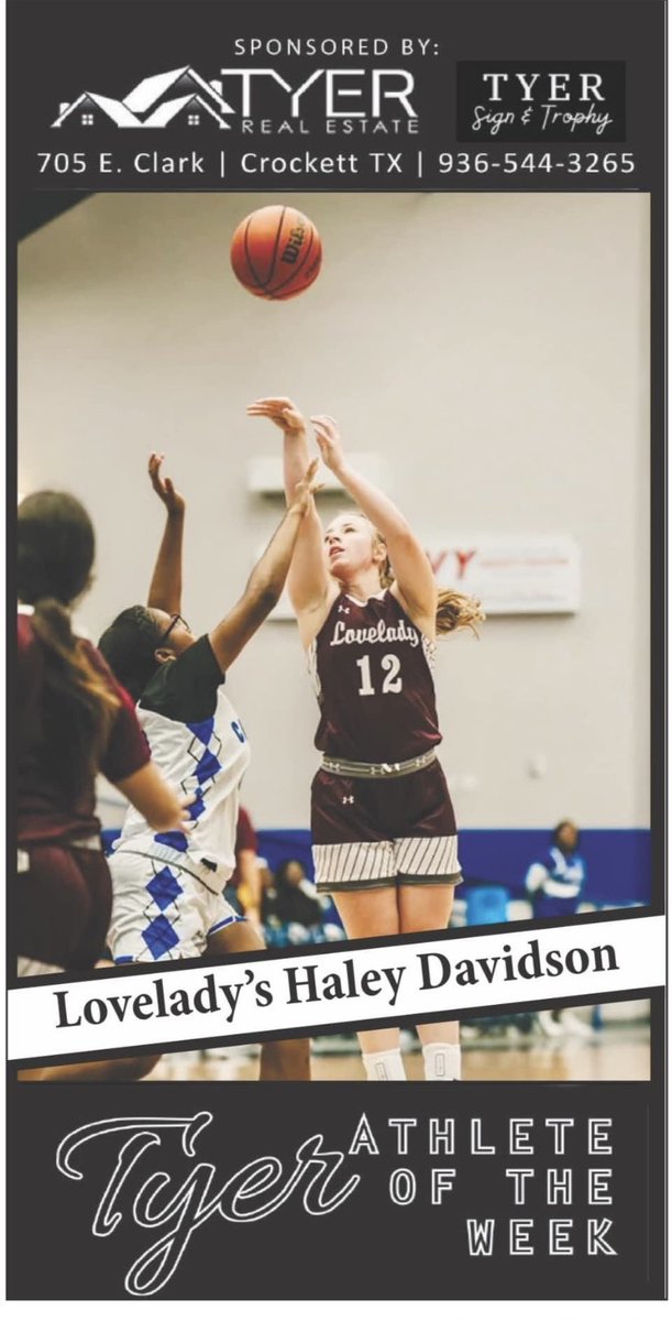 davidsonhaley04's tweet photo. Honored to be Tyer Athlete Of The Week https://t.co/z8clKLJwrH