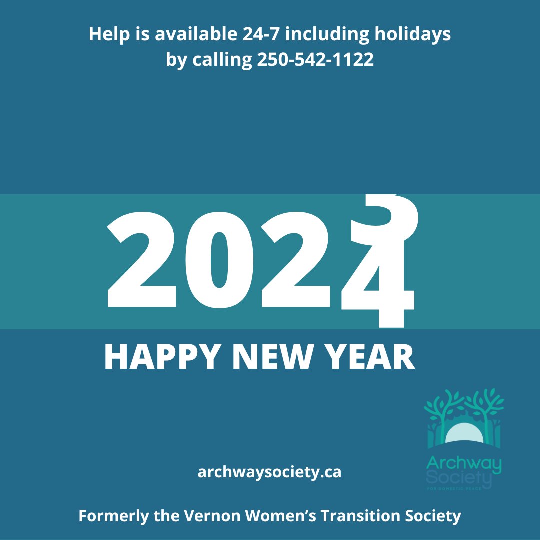 As we prepare to say good-bye to 2023 and hello to 2024 we want to remind folks that our #helpline is always available 24-7, including holidays.  If you are in immediate danger pls call 9-1-1.  Don't hesitate to call 250-542-1122 for support and resources. #Vernon