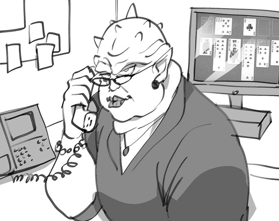 Receptionist (He gossip with Zarbon all day) 